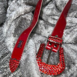 Red Leather B.B. Simon belt #3000 “Classic Red” Size 32